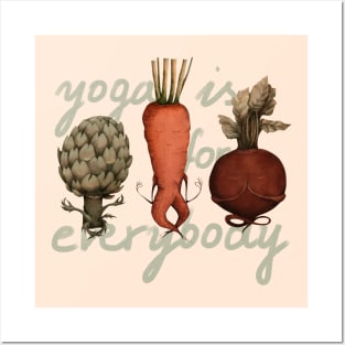 vegetables yoga Posters and Art